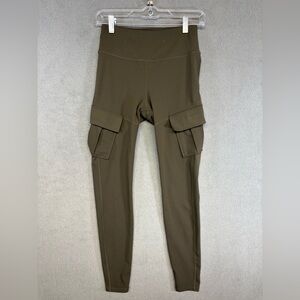 Women’s High-Waist Cargo Leggings Sz. S Army Green